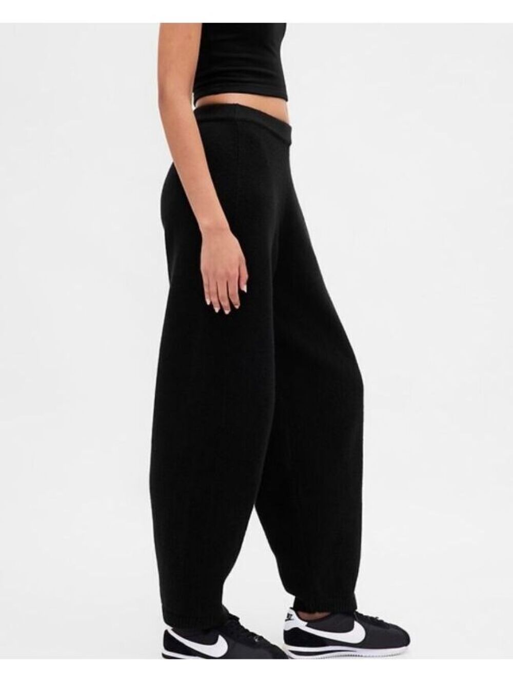 Gap CashSoft Barrel Sweater Pants black L